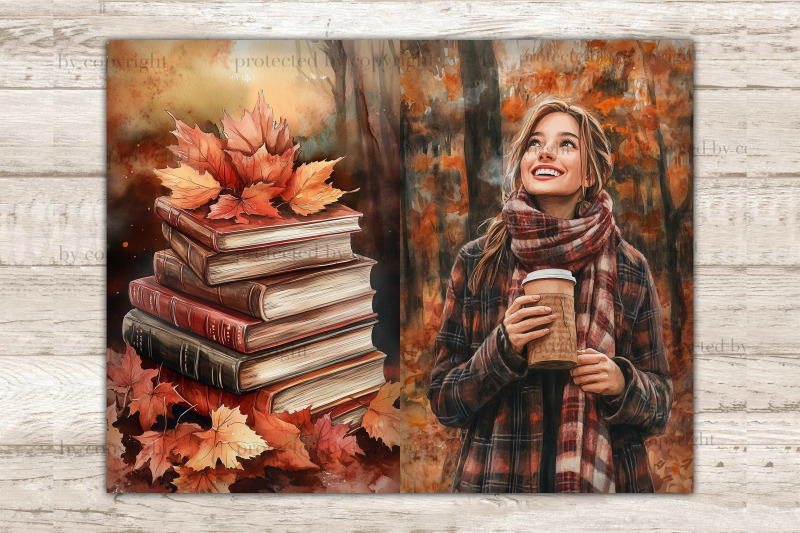 fall-junk-journal-pages-digital-collage-sheet