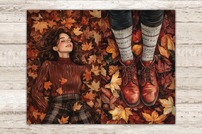 fall-junk-journal-pages-digital-collage-sheet