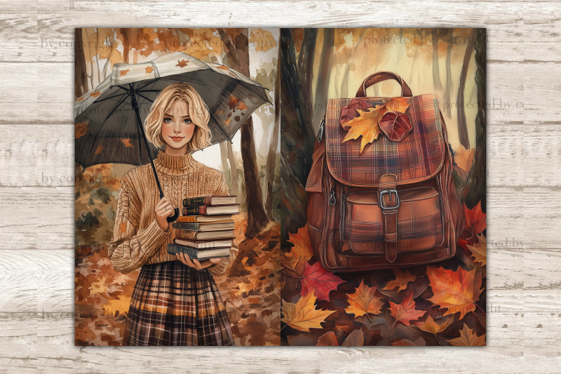 fall-junk-journal-pages-digital-collage-sheet