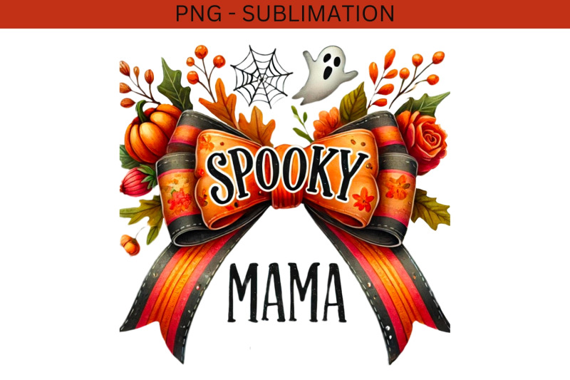 spooky-mama-png-fall-girly-shirt-design-coquette-bow-halloween-png