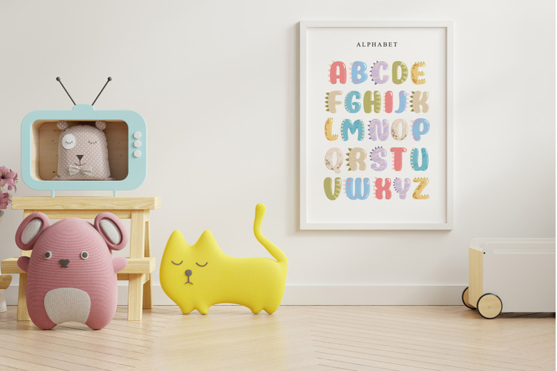 dinosaur-alphabet-and-numbers-clipart-alphabet-poster-kids-decor