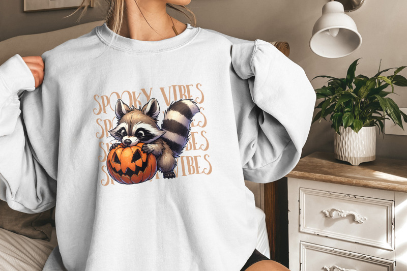 raccoon-spooky-vibes-png-halloween-png-spooky-season-png-retro-hall