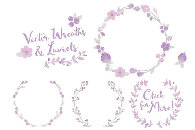 lavender-floral-wreath-set