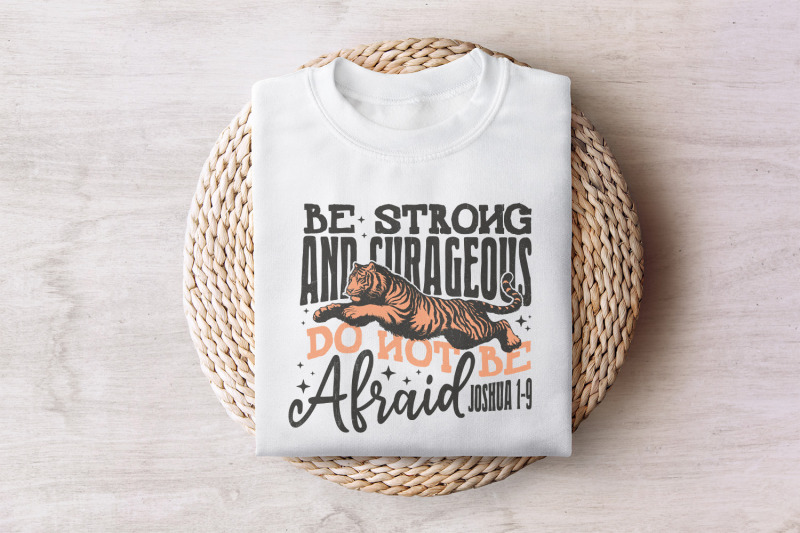 be-strong-and-courageous-sublimation-design-christian-png-faith-png