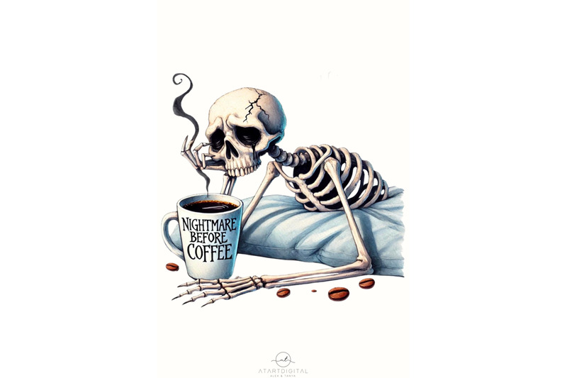 nightmare-before-coffee-png-spooky-skeleton-watercolor-coffee-mug-f