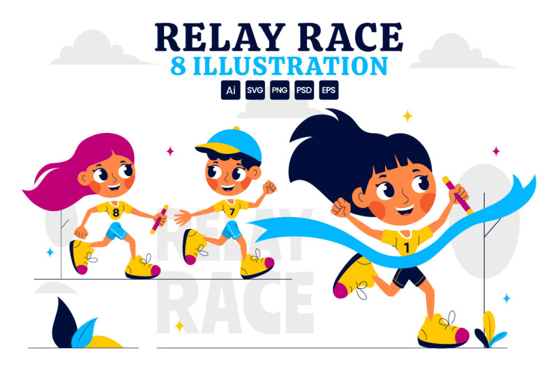 8-relay-race-sports-illustration