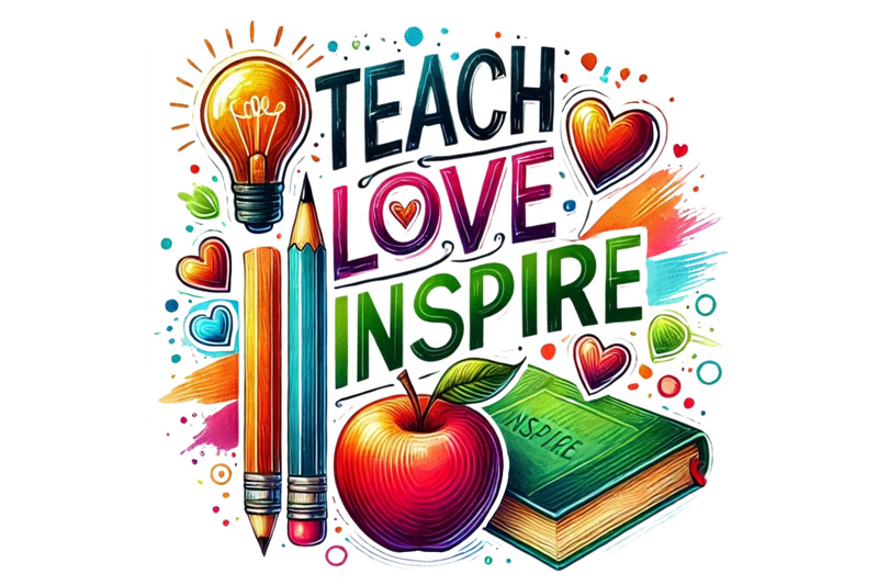 teach-love-inspire-png-teacher-039-s-life-inspirational-quote-retro-teac