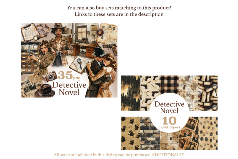 detective-digital-paper-vintage-seamless-pattern-bundle