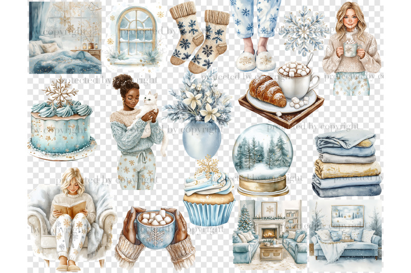 lazy-snowy-day-clipart-christmas-graphics-bundle