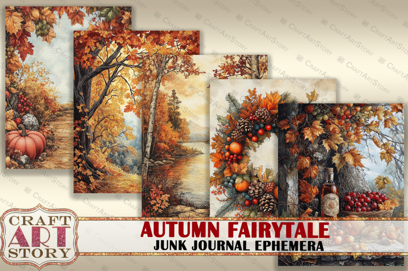 autumn-fairytale-digital-paper-junk-journal-ephemera