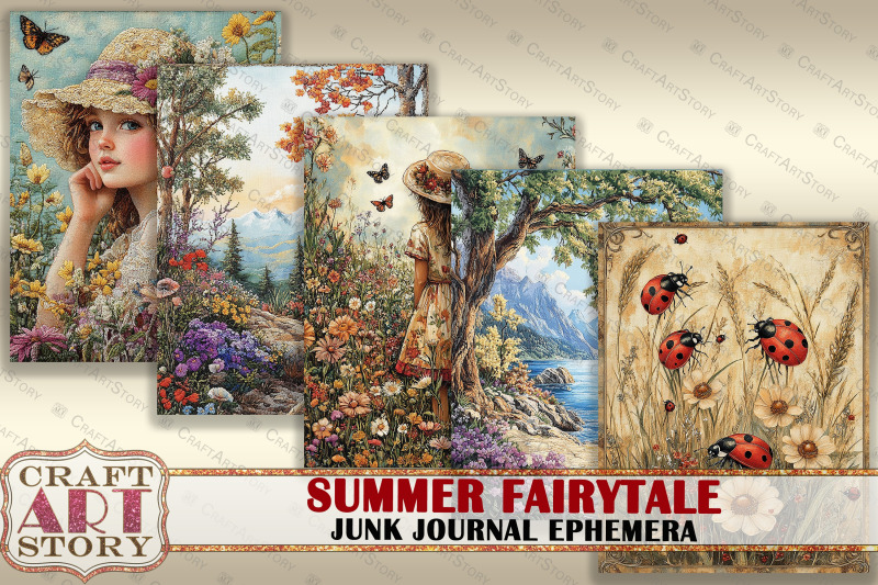 summer-fairytale-digital-paper-junk-journal-ephemera