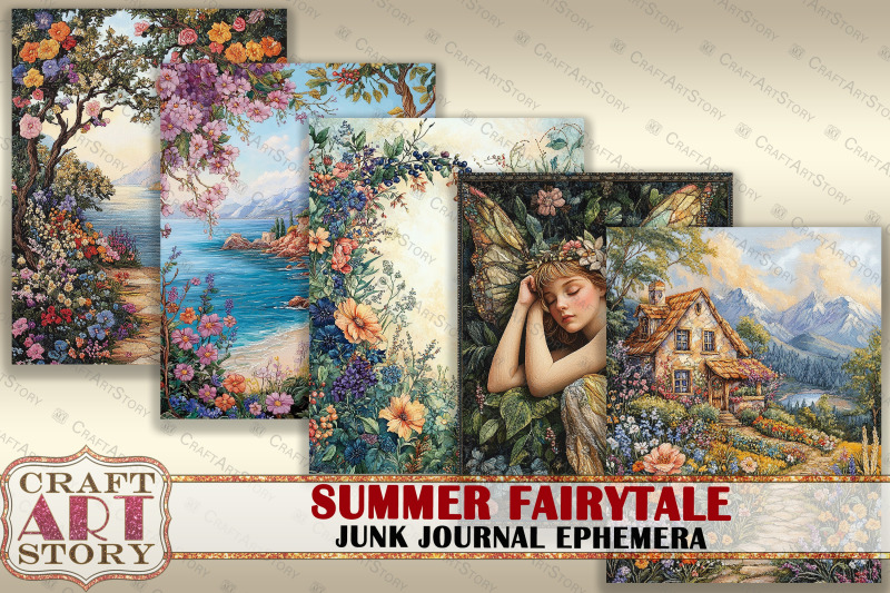 summer-fairytale-digital-paper-junk-journal-ephemera