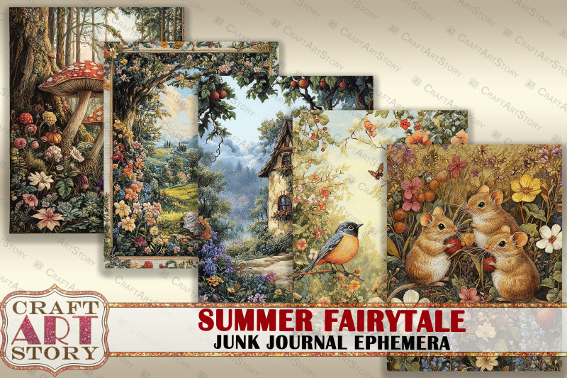 summer-fairytale-digital-paper-junk-journal-ephemera