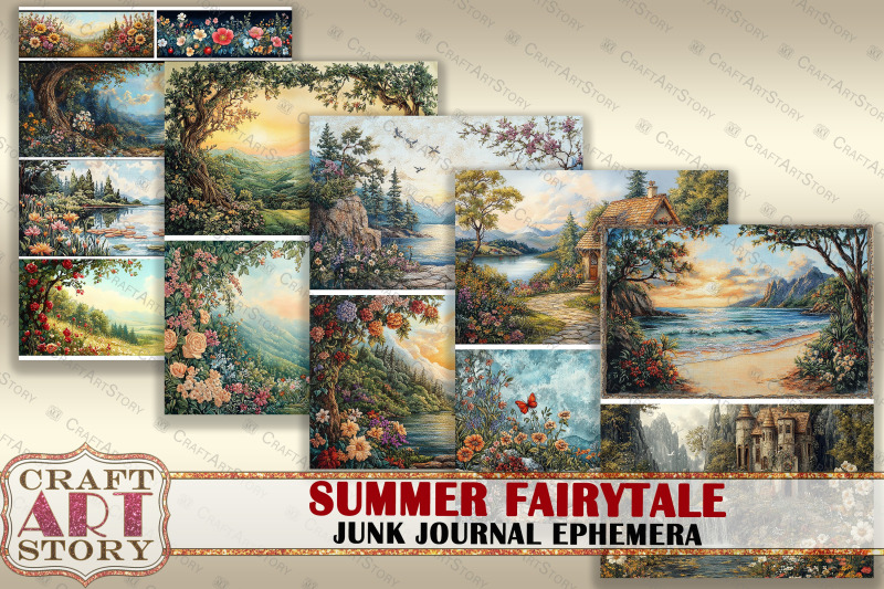 summer-fairytale-digital-paper-junk-journal-ephemera