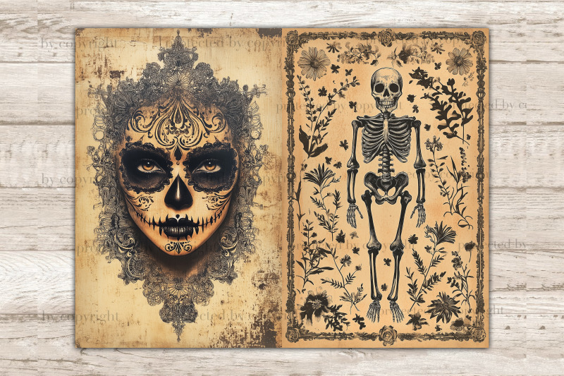 day-of-the-dead-junk-journal-pages-gothic-ephemera