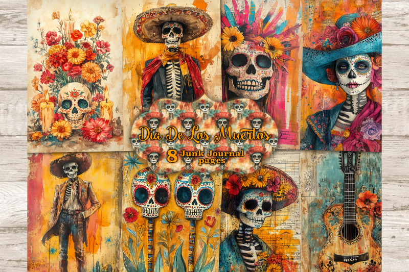 dia-de-los-muertos-journal-card-halloween-paper-craft