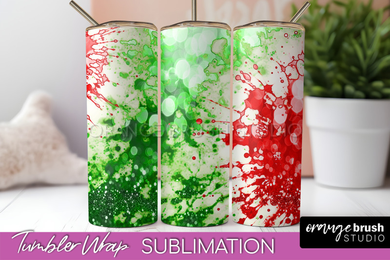 christmas-tie-dye-tumbler-wrap-glitter-tumbler-sublimation