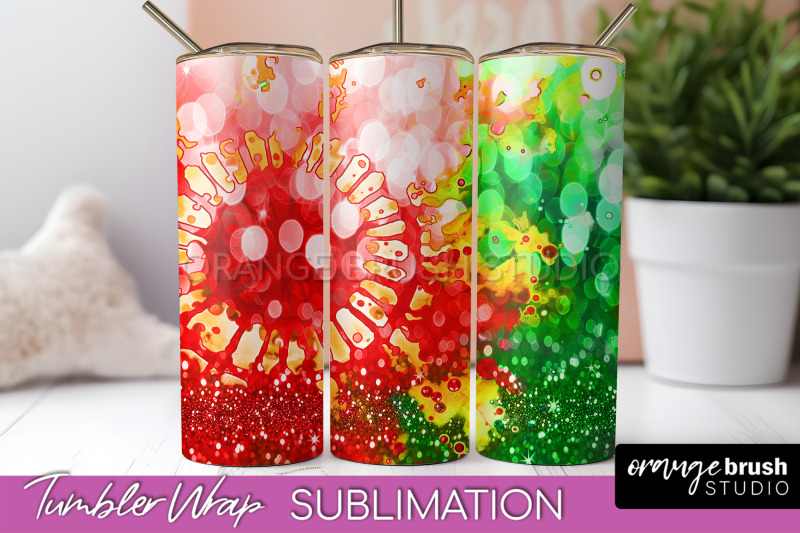 christmas-tie-dye-tumbler-wrap-glitter-tumbler-sublimation