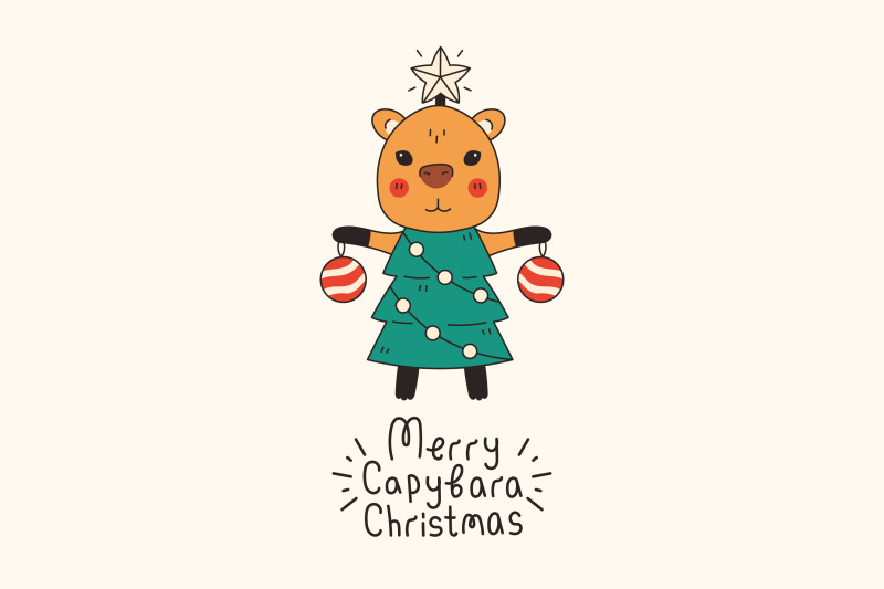 christmas-capybara-png-clipart