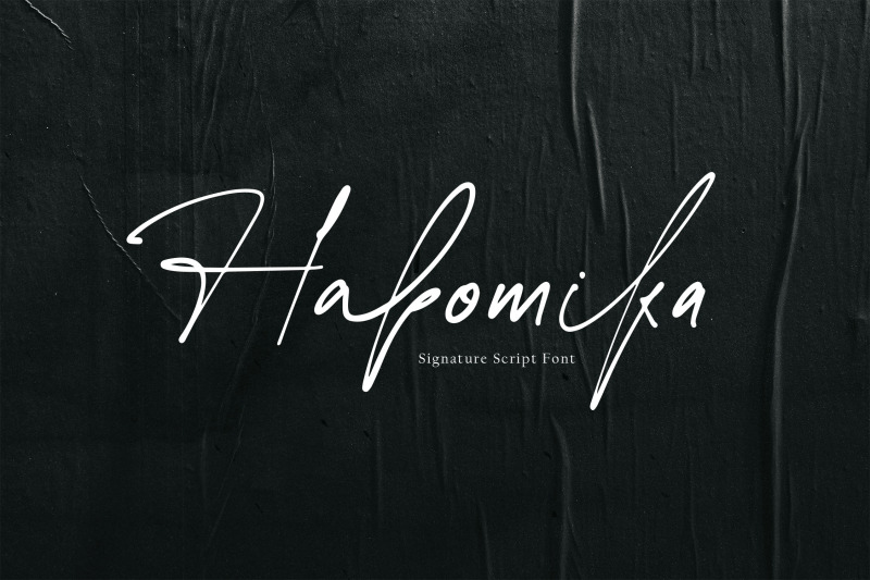 habomika-signature-script-font