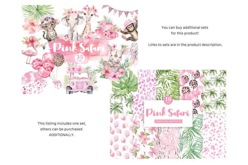 pink-safari-digital-papers-nursery-seamless-pattern