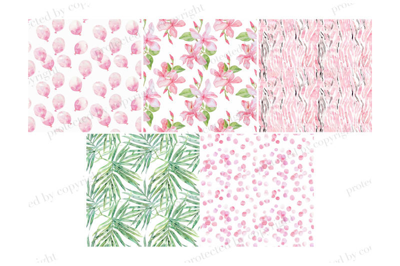 pink-safari-digital-papers-nursery-seamless-pattern