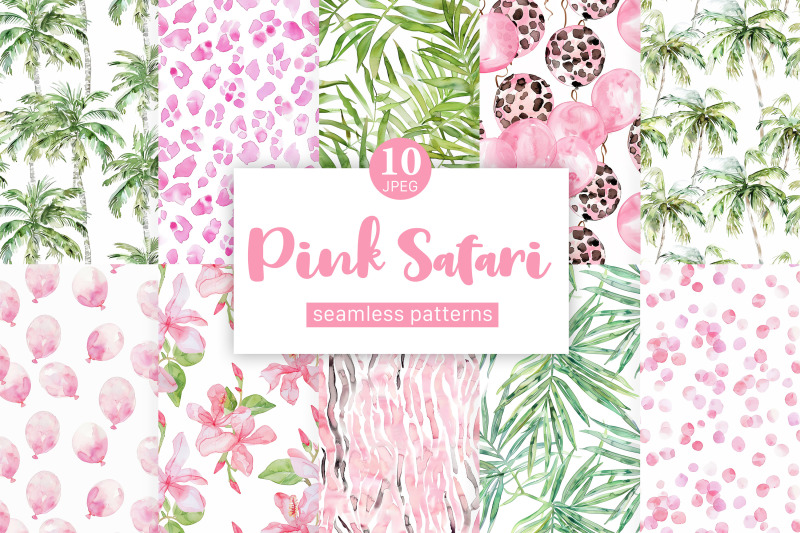 pink-safari-digital-papers-nursery-seamless-pattern