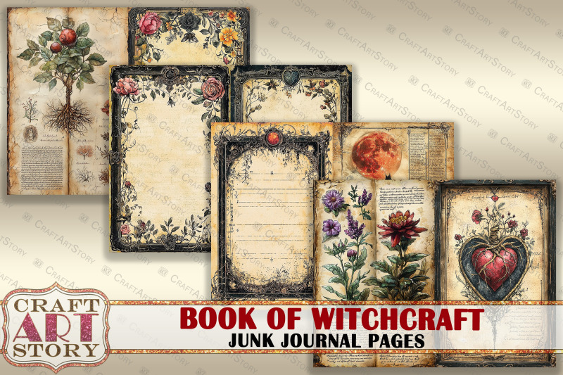 book-witchcraft-junk-journal-pages-printable-mystic-witch