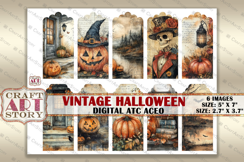 halloween-1-picture-collage-cards-atc-bonus-decoupage