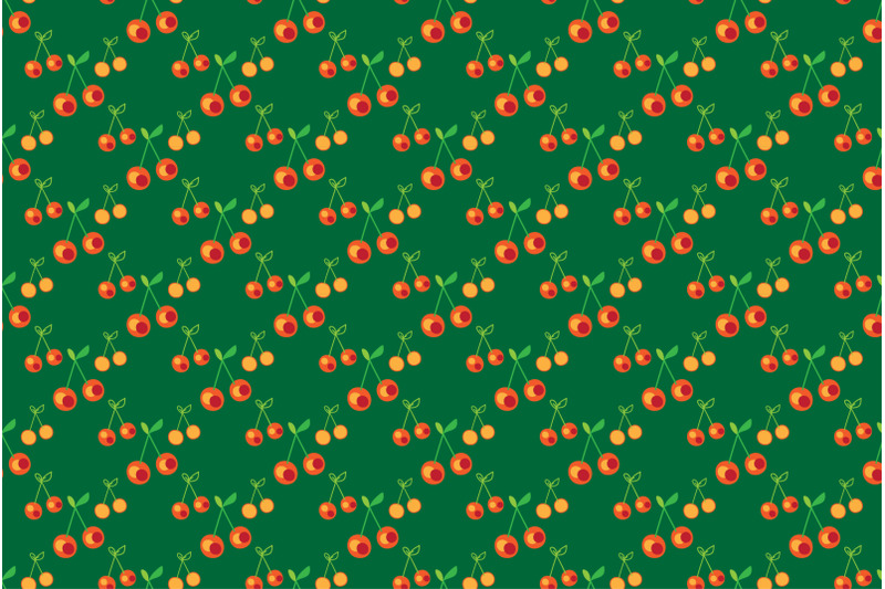 cherry-seamless-pattern-red-yellow-on-green-background-botanical-out