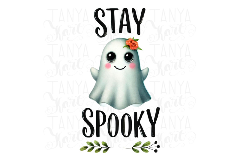 stay-spooky-vintage-ghost-print-retro-halloween-sublimation-design