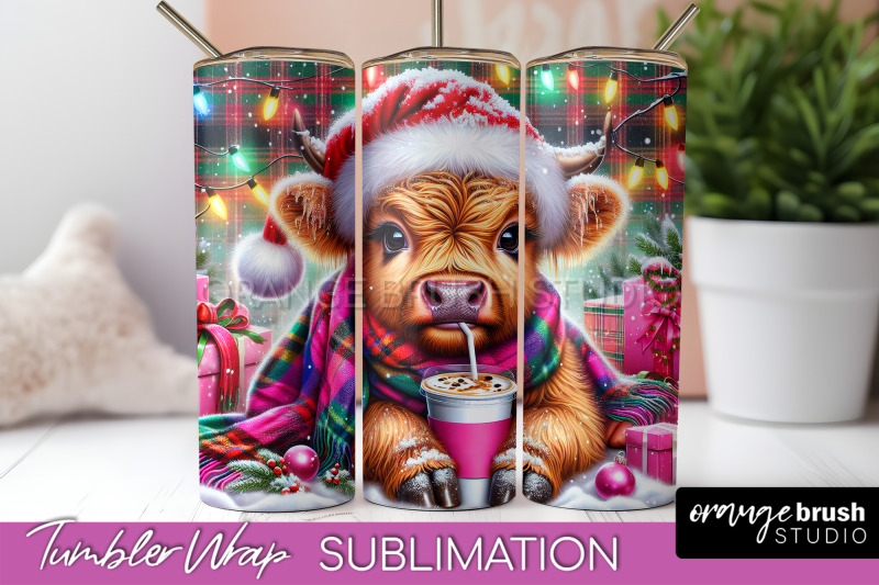 christmas-tumbler-wrap-highland-cow-tumbler-sublimation