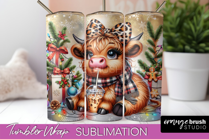 christmas-tumbler-wrap-highland-cow-tumbler-sublimation