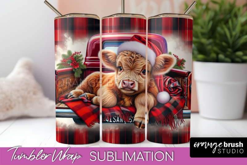 christmas-tumbler-wrap-highland-cow-tumbler-sublimation