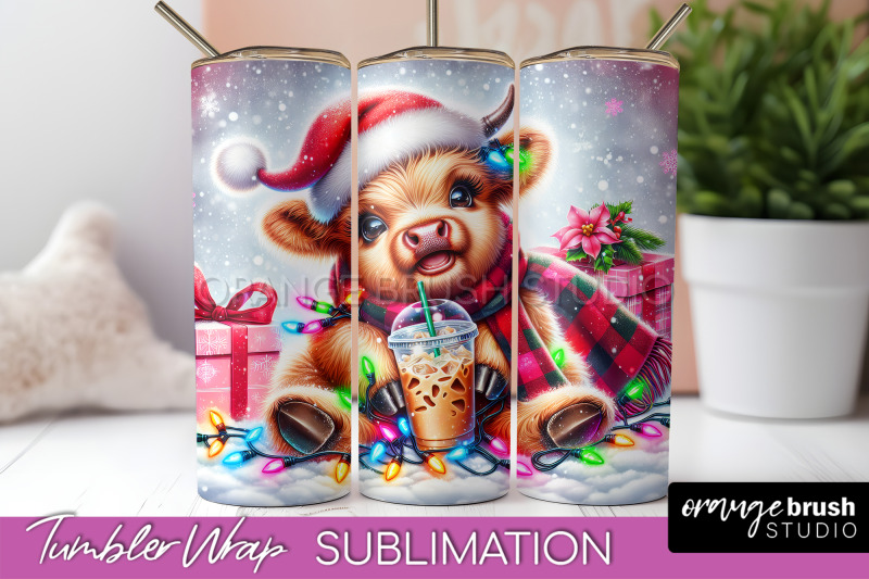 christmas-tumbler-wrap-highland-cow-tumbler-sublimation