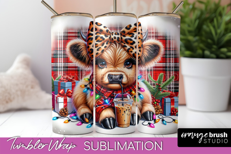 christmas-tumbler-wrap-highland-cow-tumbler-sublimation