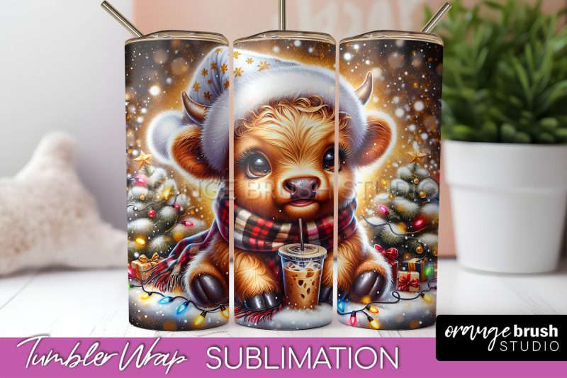 christmas-tumbler-wrap-highland-cow-tumbler-sublimation