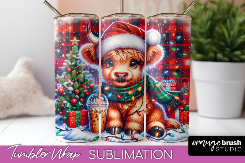 christmas-tumbler-wrap-highland-cow-tumbler-sublimation