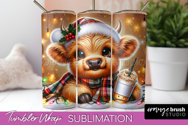 christmas-tumbler-wrap-highland-cow-tumbler-sublimation