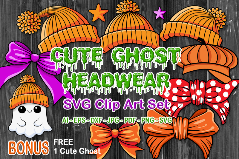 halloween-cute-ghost-headwear-svg-clip-art-set