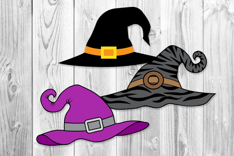 cute-ghost-witch-hat-brimmed-hat-clip-art-set