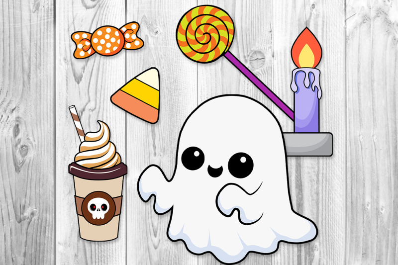 cute-ghost-decor-elements-svg-clip-art-set