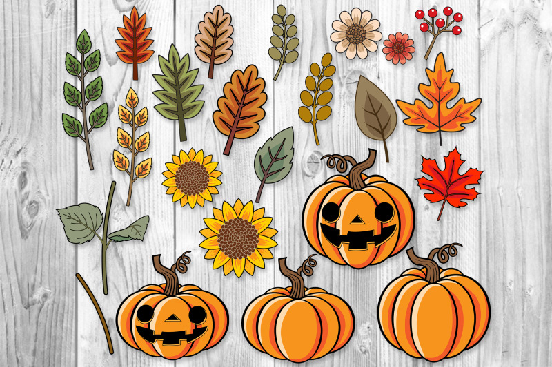 halloween-pumpkins-amp-fall-autumn-floral-clipart-set