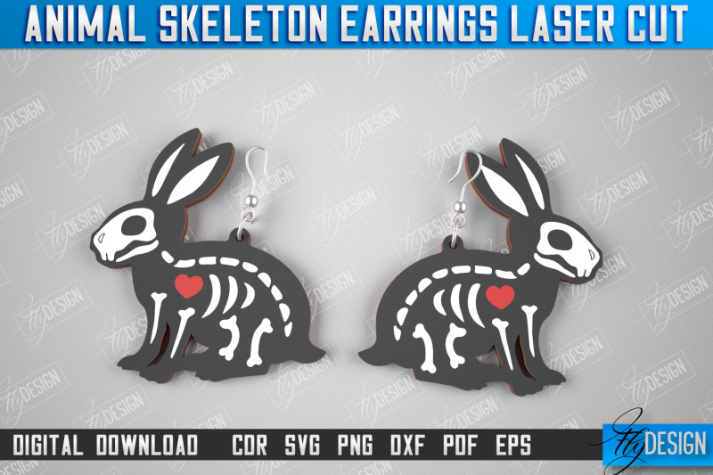 rabbit-skeleton-earrings-halloween-earrings-jewelry