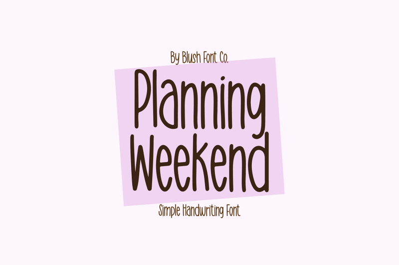 planning-weekend-tall-handwriting-font