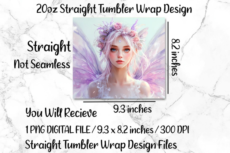 fairy-tumbler-wrap-20oz-skinny-tumbler-wrap-sublimation-design