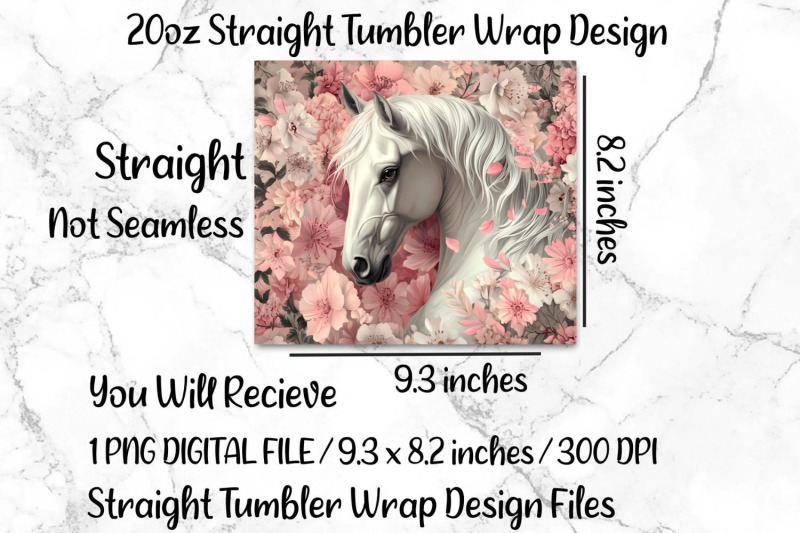 horse-tumbler-wrap-20oz-skinny-tumbler-wrap-sublimation-design