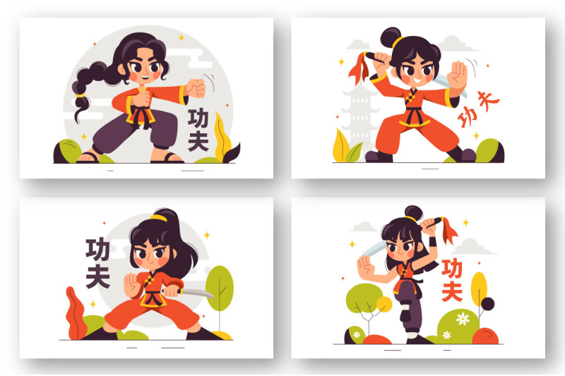 9-kung-fu-chinese-sport-illustration