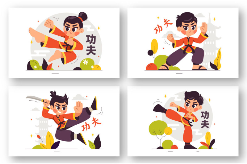 9-kung-fu-chinese-sport-illustration