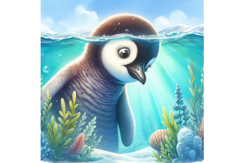 curious-penguin-peering-into-the-clear-blue-water